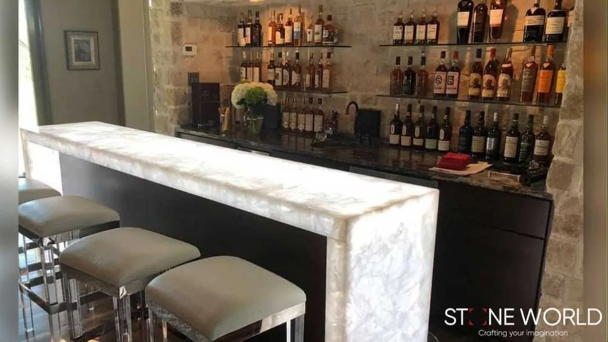Best Natural Stone Bar Counter Designs project by Stone World