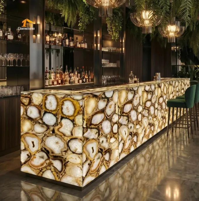 Best Natural Stone Bar Counter Designs project by Stone World