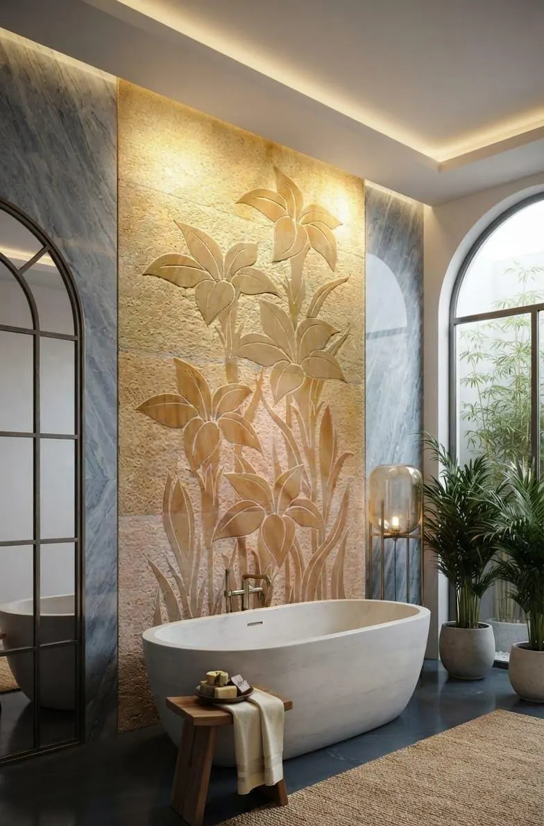 Natural Stone Bathroom project by Stone World