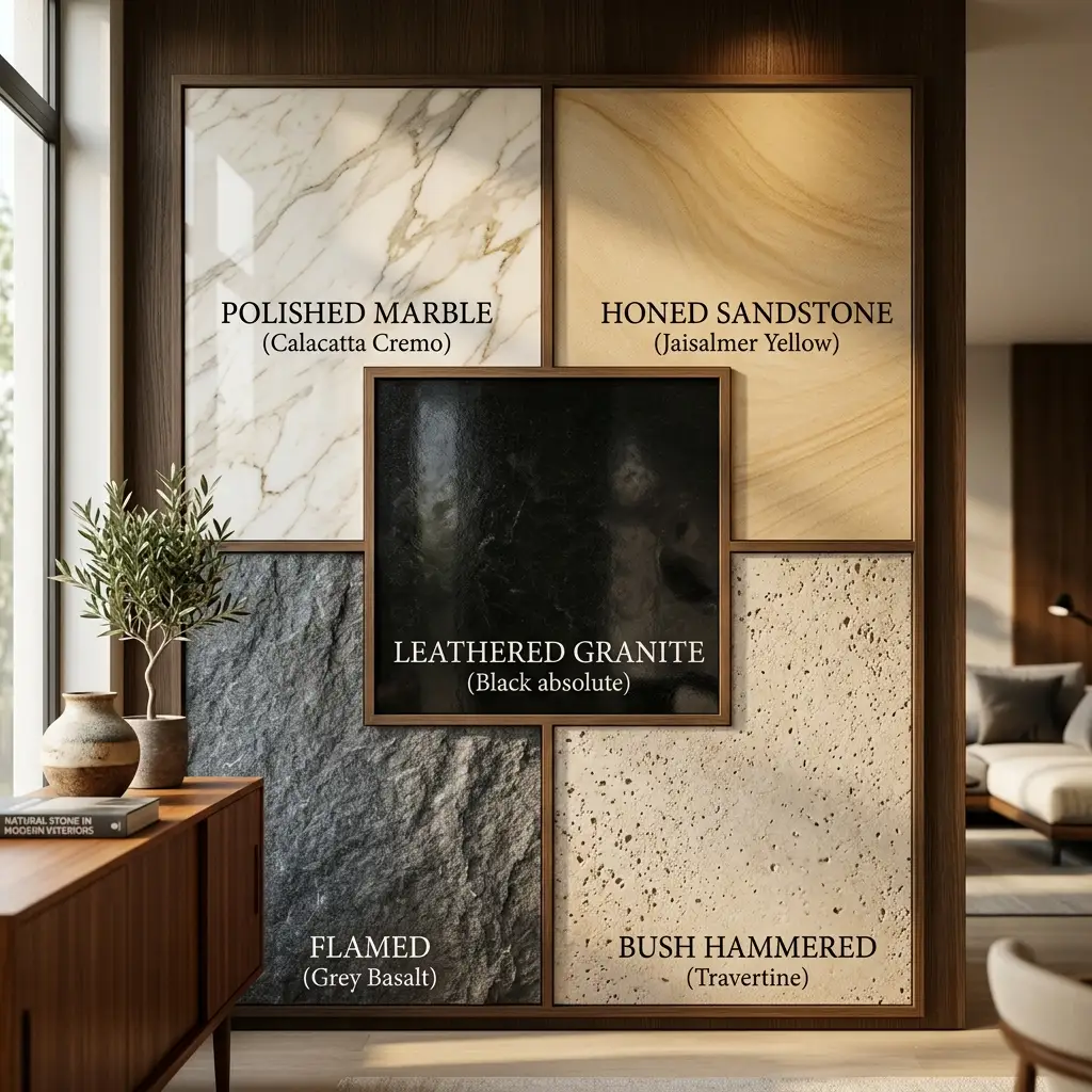 Different Types of Natural Stone Finishes Explained: Complete Guide