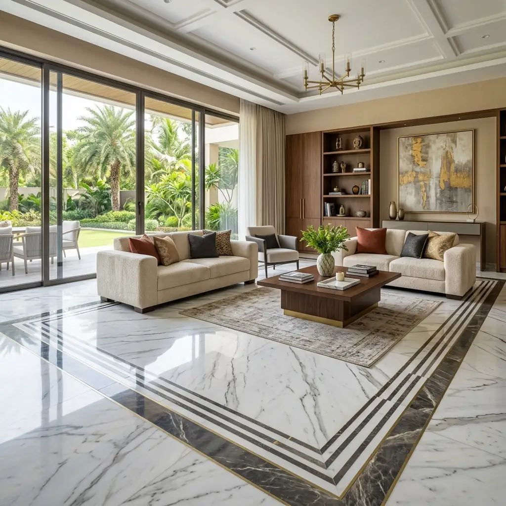Modern Marble Floor Border Design Ideas to Elevate Indian Interiors