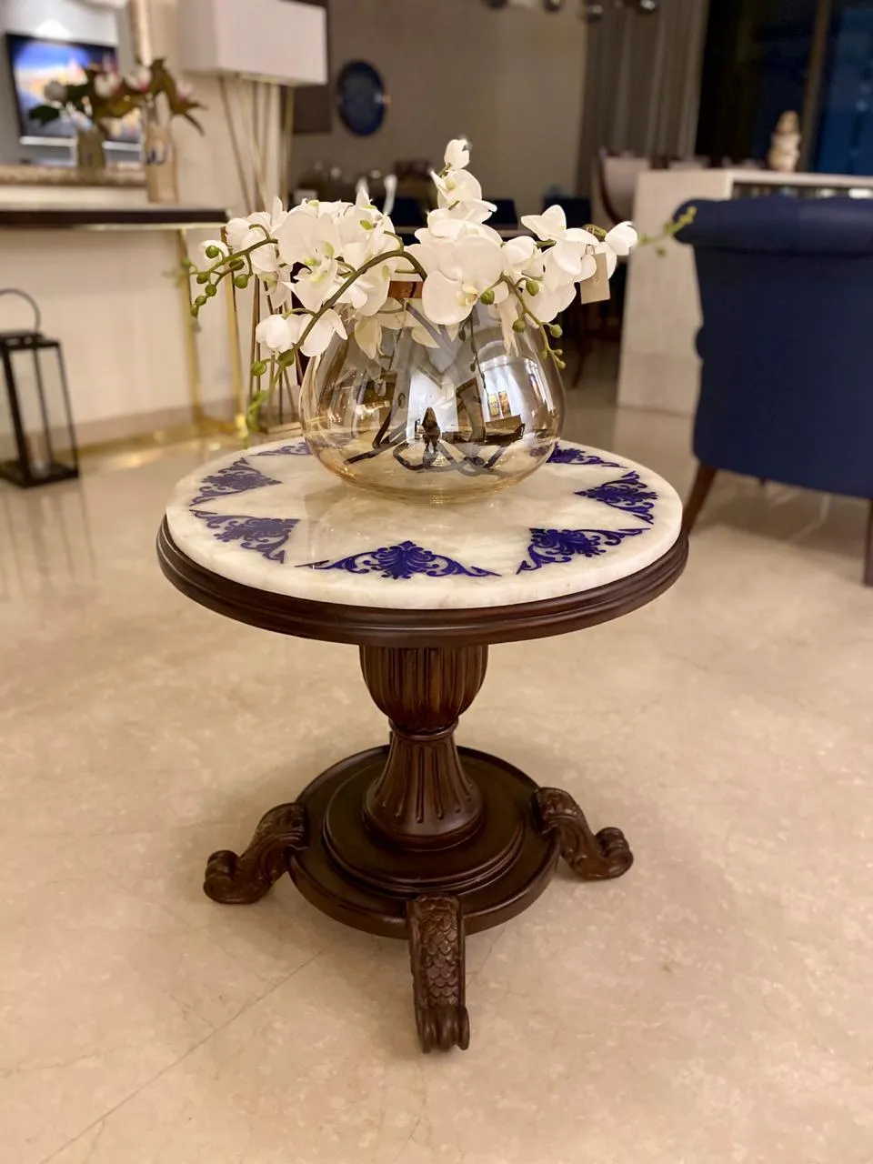 Stone Top Center Table - Natural Stone Application by Stone World