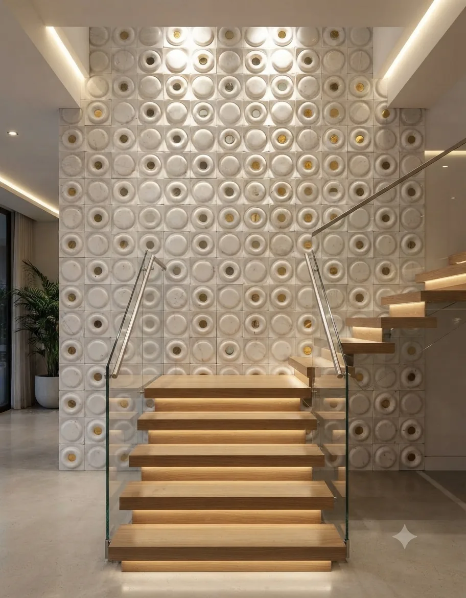 Natural stone staircase design ideas