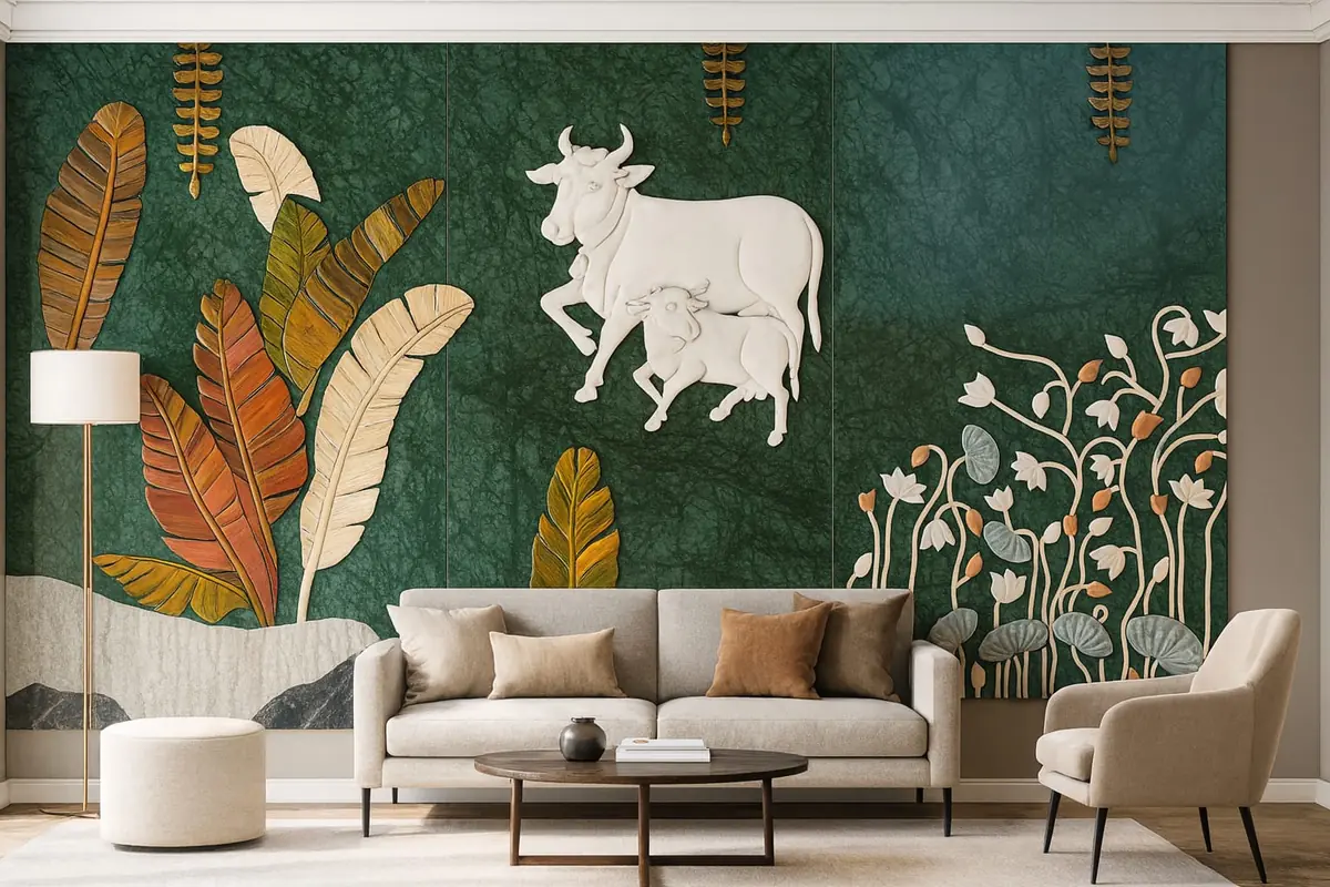 Stone and Wood Fusion Mural - Stone World Collection