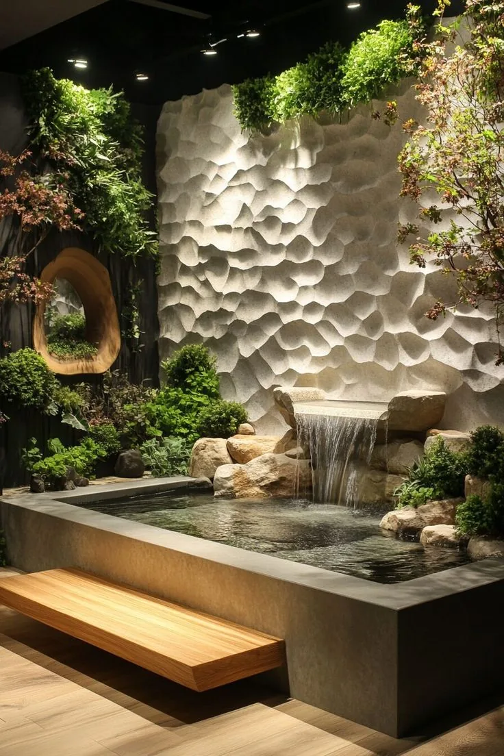 Natural stone water body design ideas