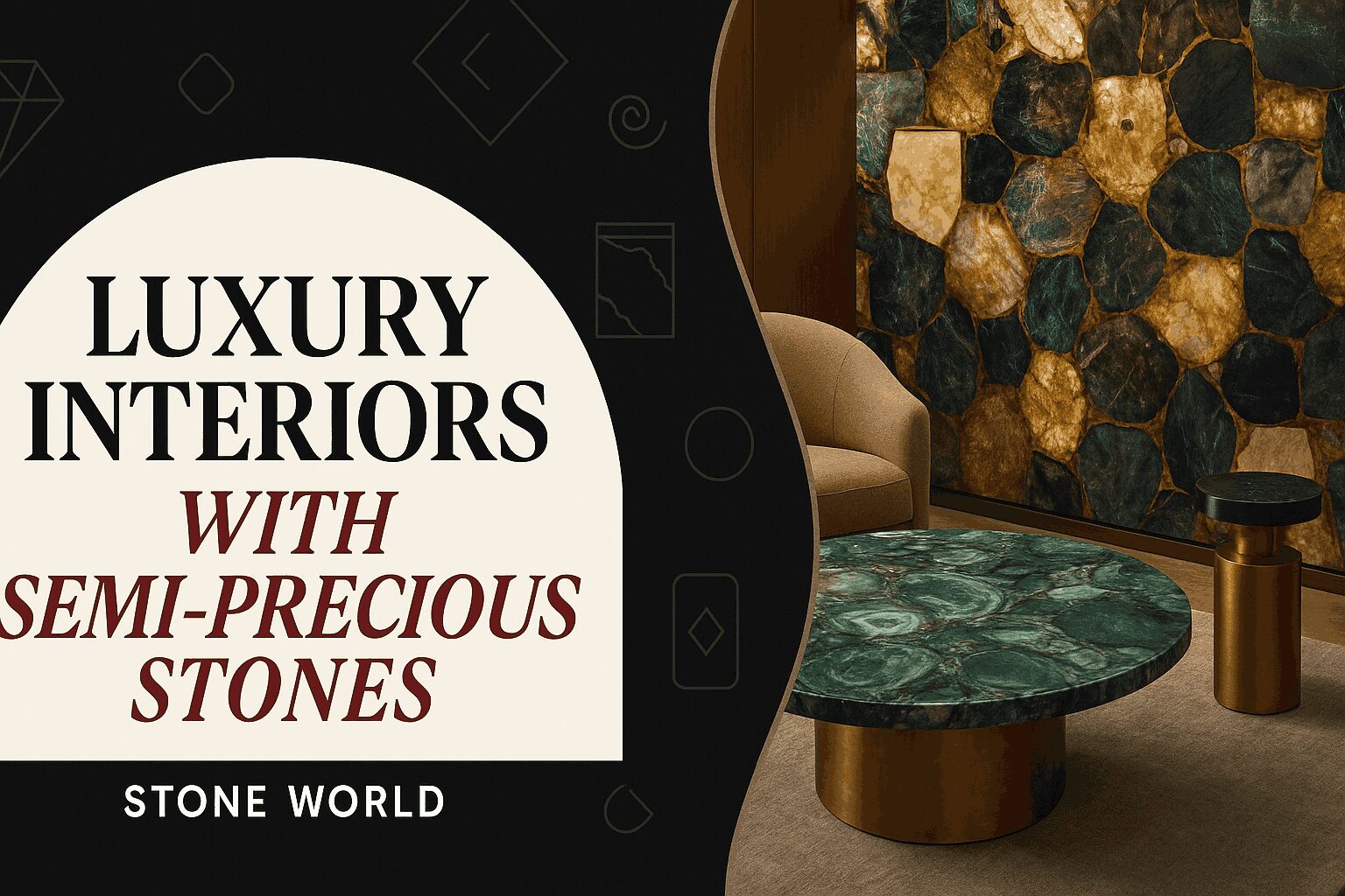 Luxury Interiors with Semi-Precious Stones