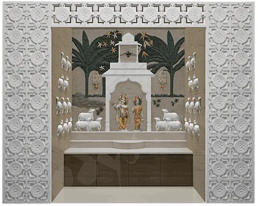 Best Design Of White Marble Mandir for Home