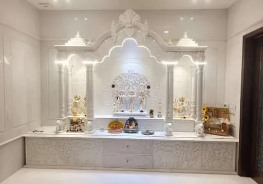 Vietnam pure white marble Temple Design For Home