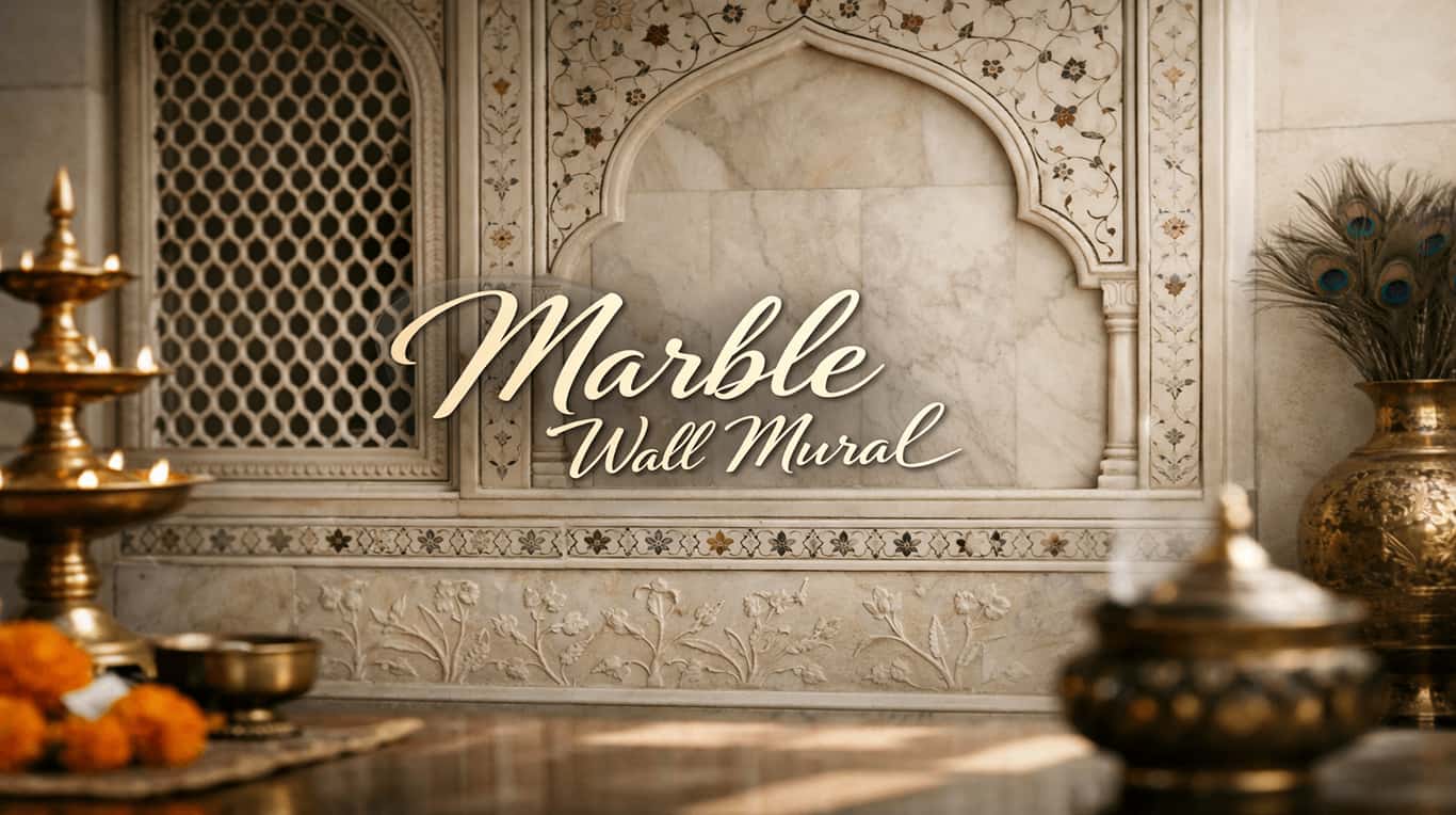 Marble Wall Mural – Timeless Luxury Carved in Stone