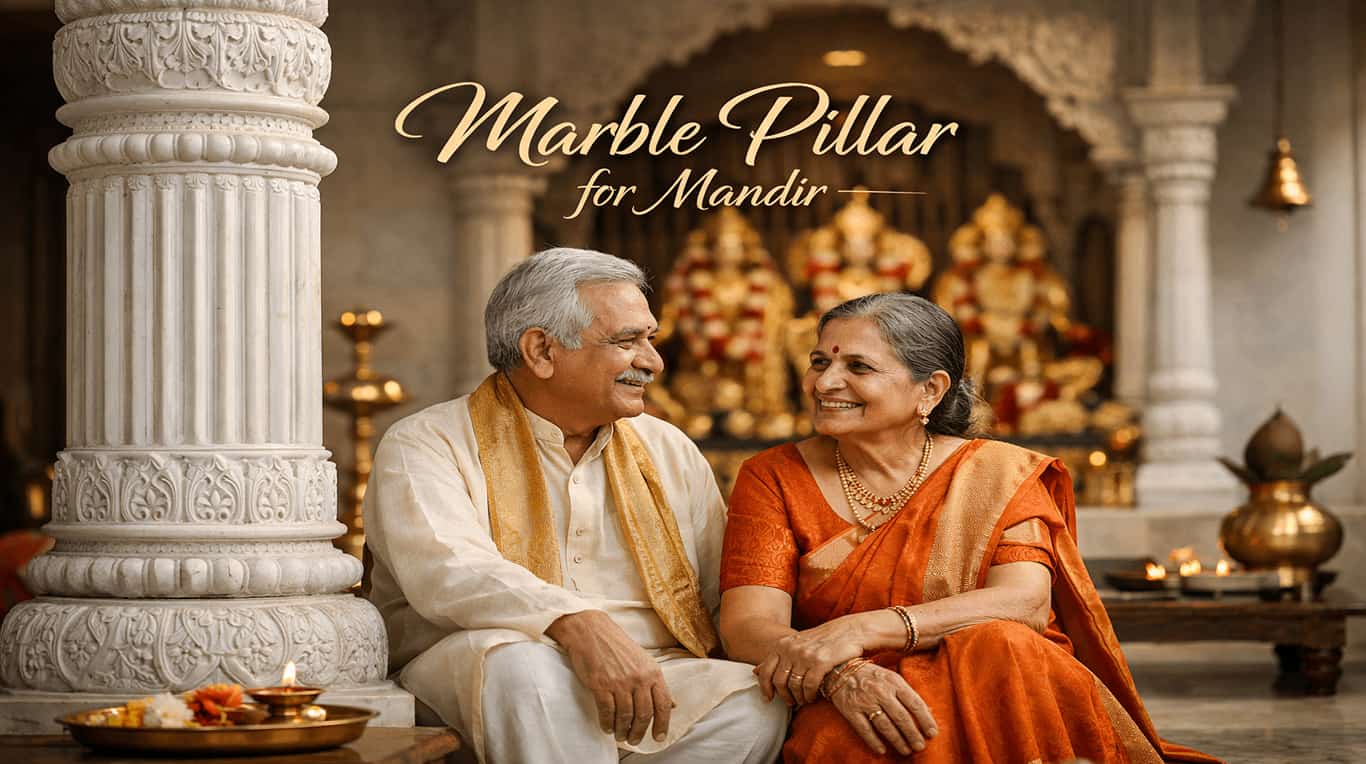 Marble Pillar for Mandir Symbolism, Design, and Timeless Craftsmanship