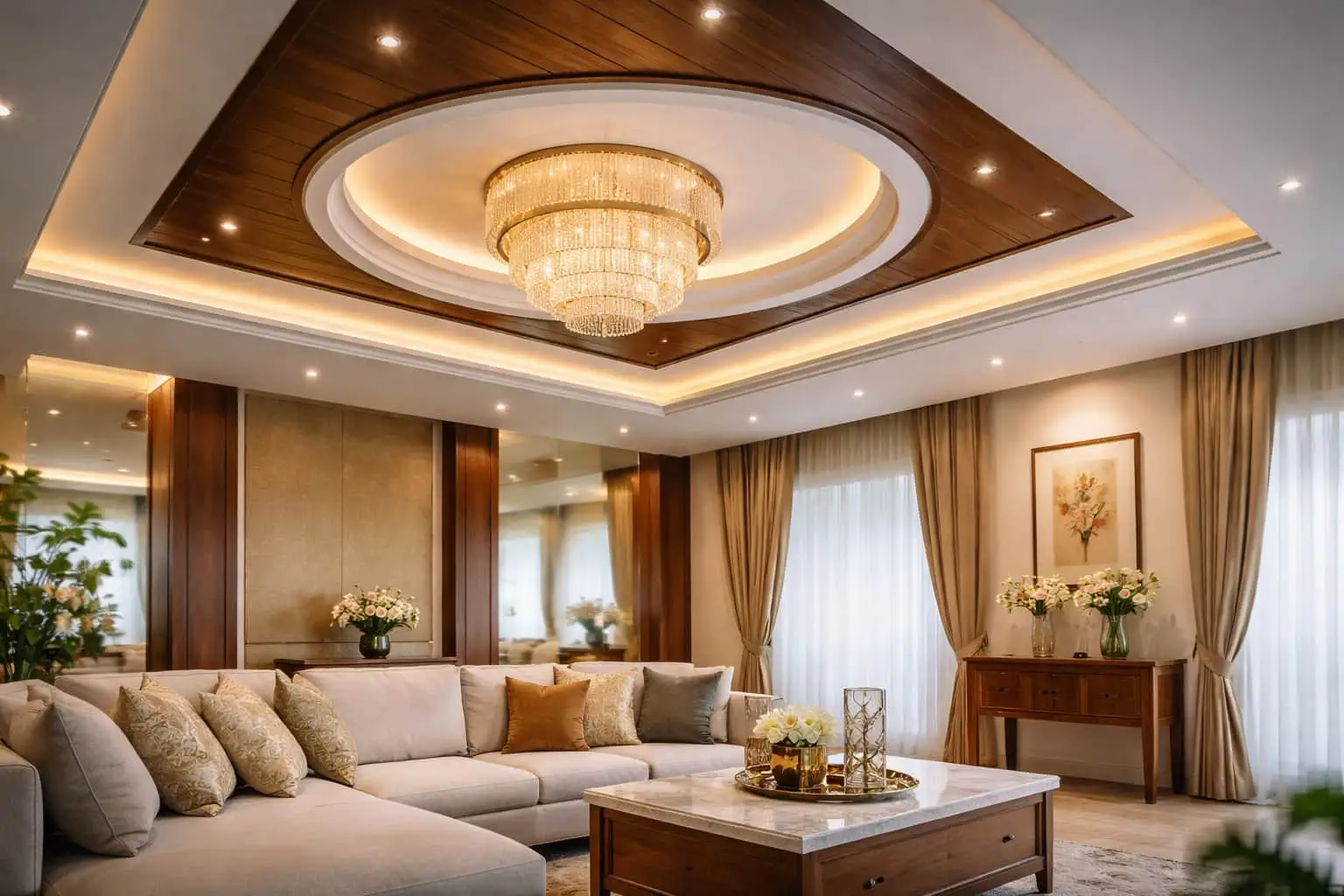 Ceiling Design - Natural Stone Application by Stone World
